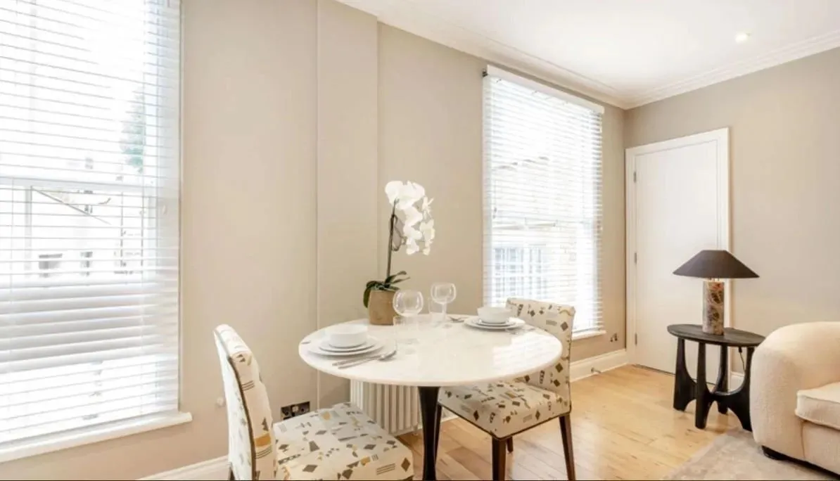 Elegant dining area in Three Falcons serviced apartment